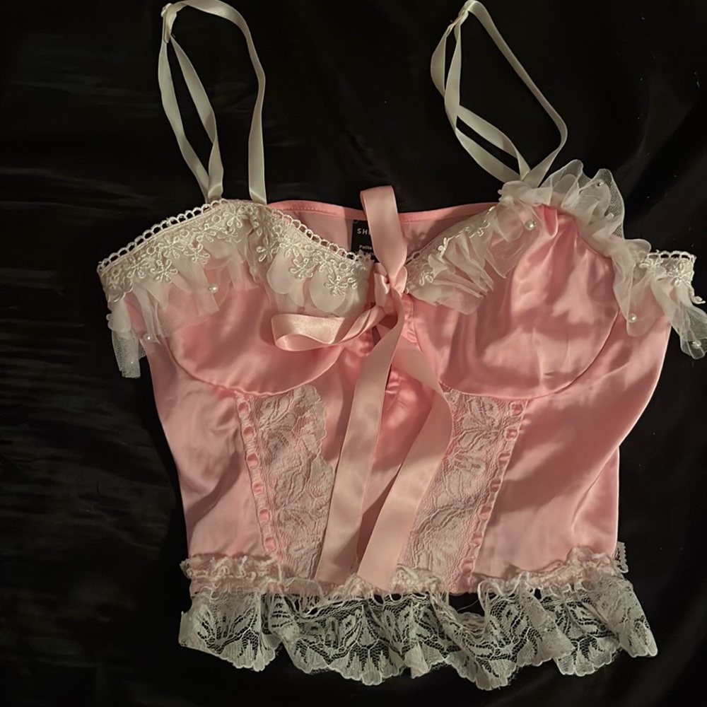 Pink / lace corset